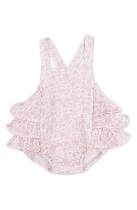Harper Floral Cotton Muslin Ruffle Bodysuit (Baby)