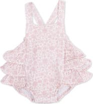 Angel Dear Harper Floral Cotton Muslin Ruffle Bodysuit