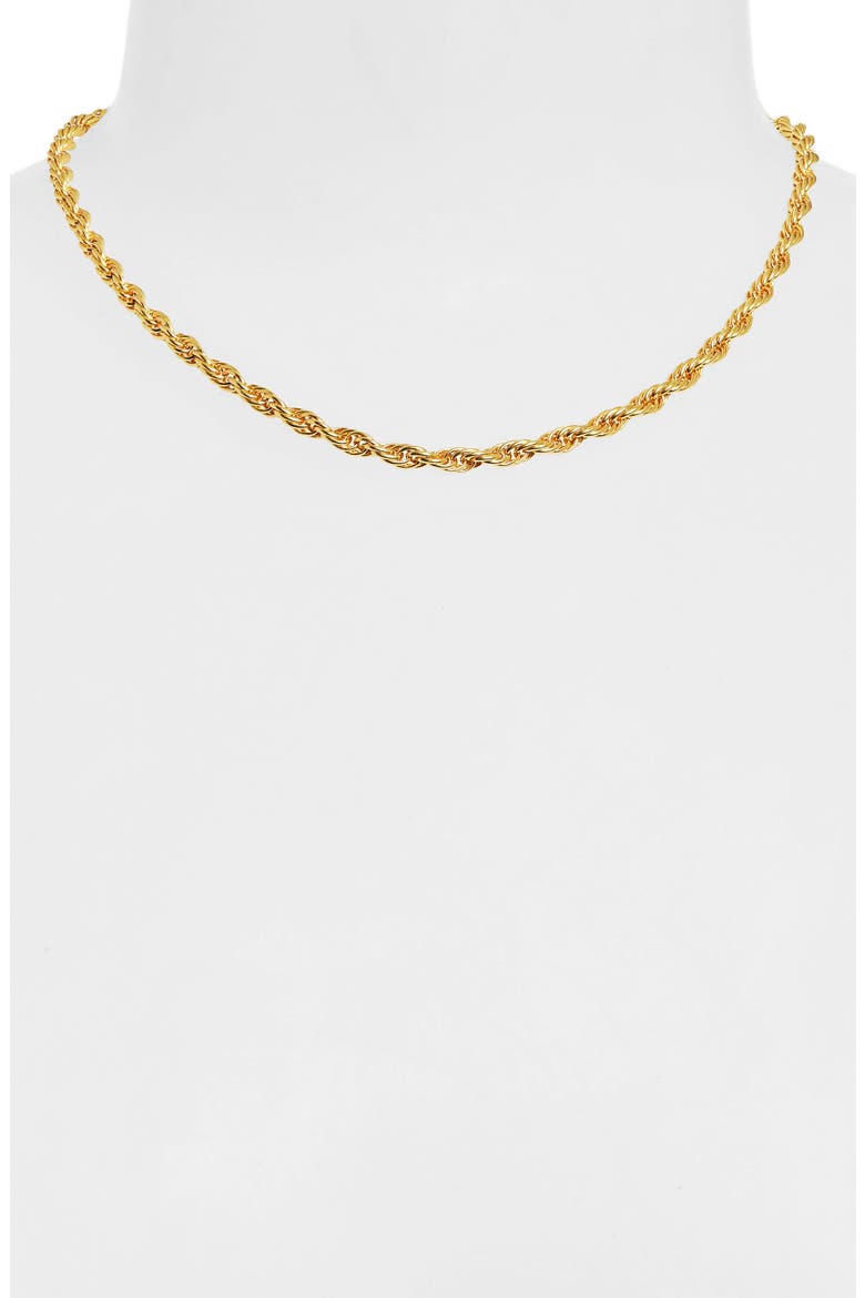 French Rope Chain Necklace, Alternate, color, VINTAGE GOLD