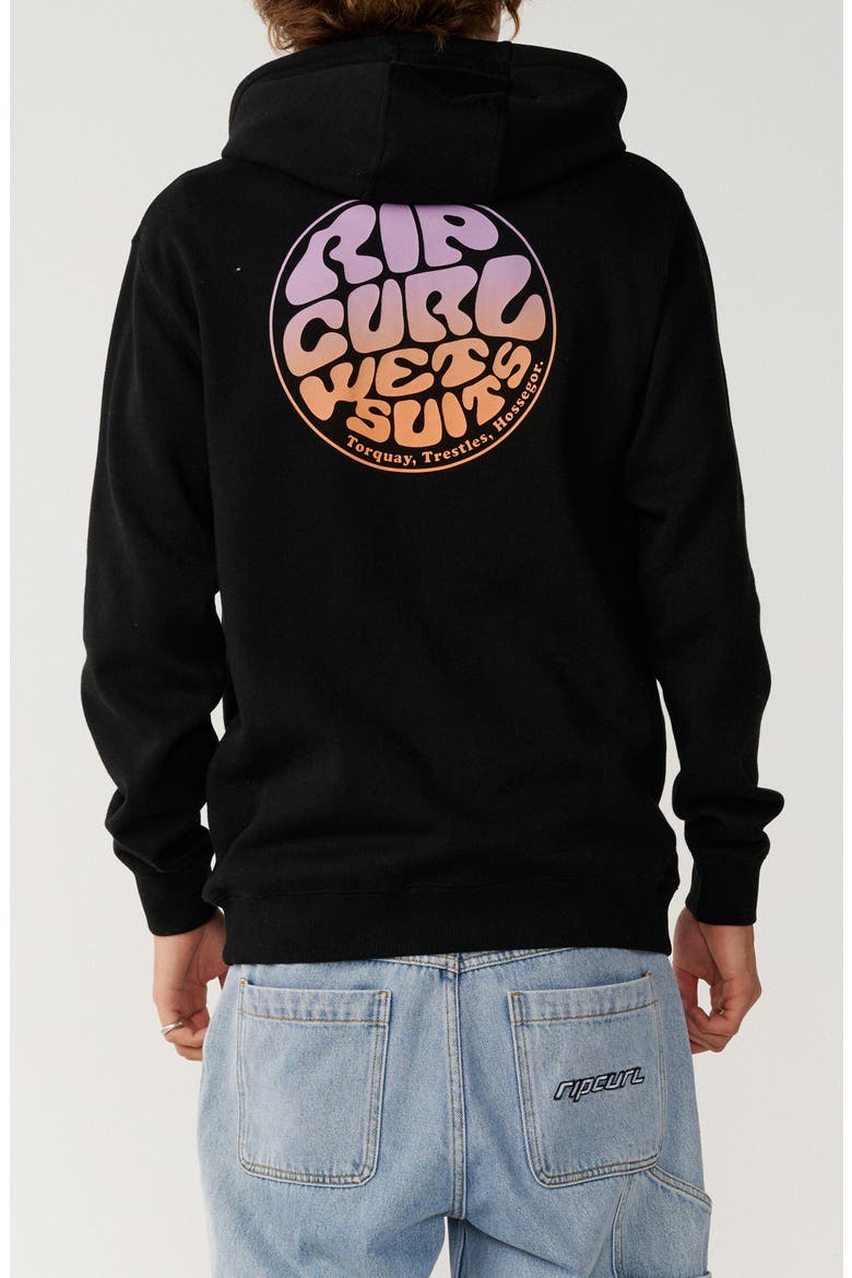Wettie Passage Icon Zip Hoodie, Alternate, color, BLACK
