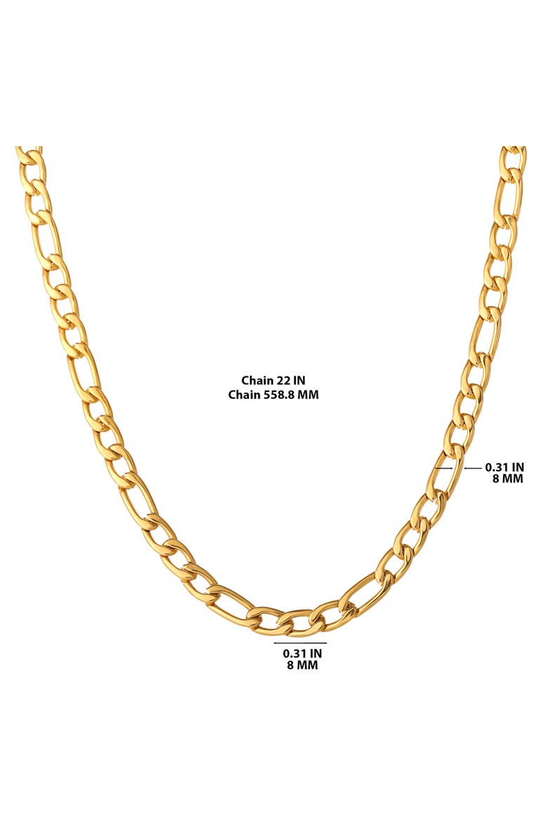 Lucky Brand Figaro Chain Necklace, Alternate, color, Gold