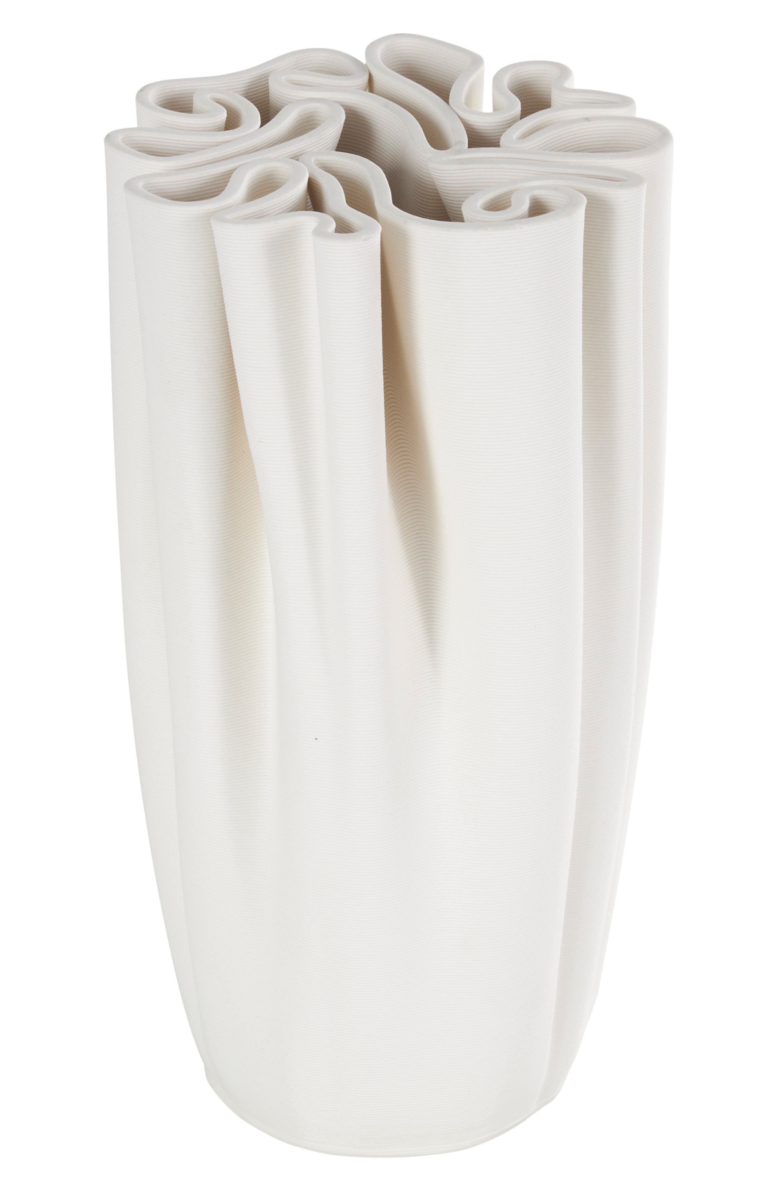 VIVIAN LUNE HOME Fluted Ceramic Vase