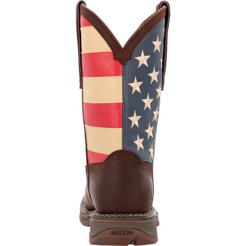 Durango Patriotic Steel Toe Work Boot In Brown