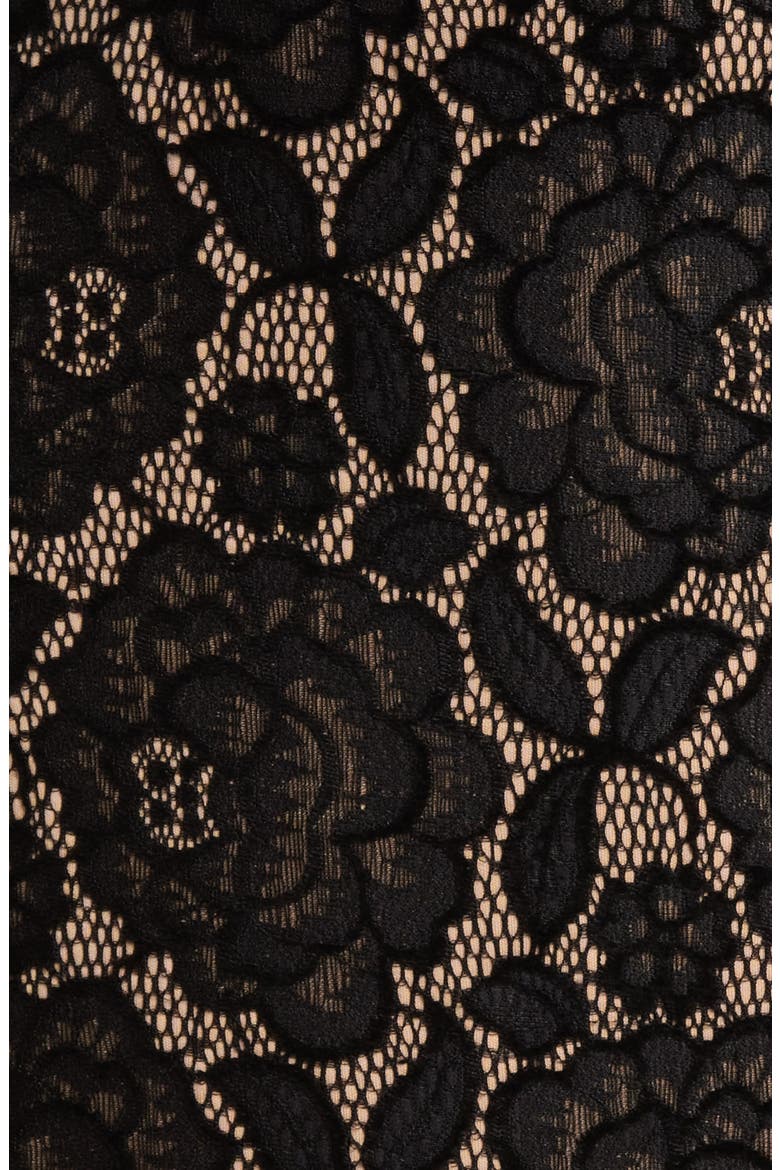 Bonded Lace Miniskirt, Alternate, color, BLACK NUDE