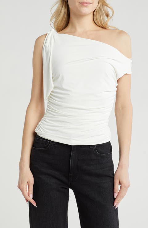 【新品】sheller one shoulder ribbon tops Saraleigh One-Shoulder Top | Lilly Pulitzer