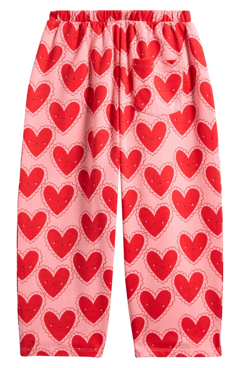 NEXT Kids' Happy Hearts Cotton Pants, Alternate, color, Red