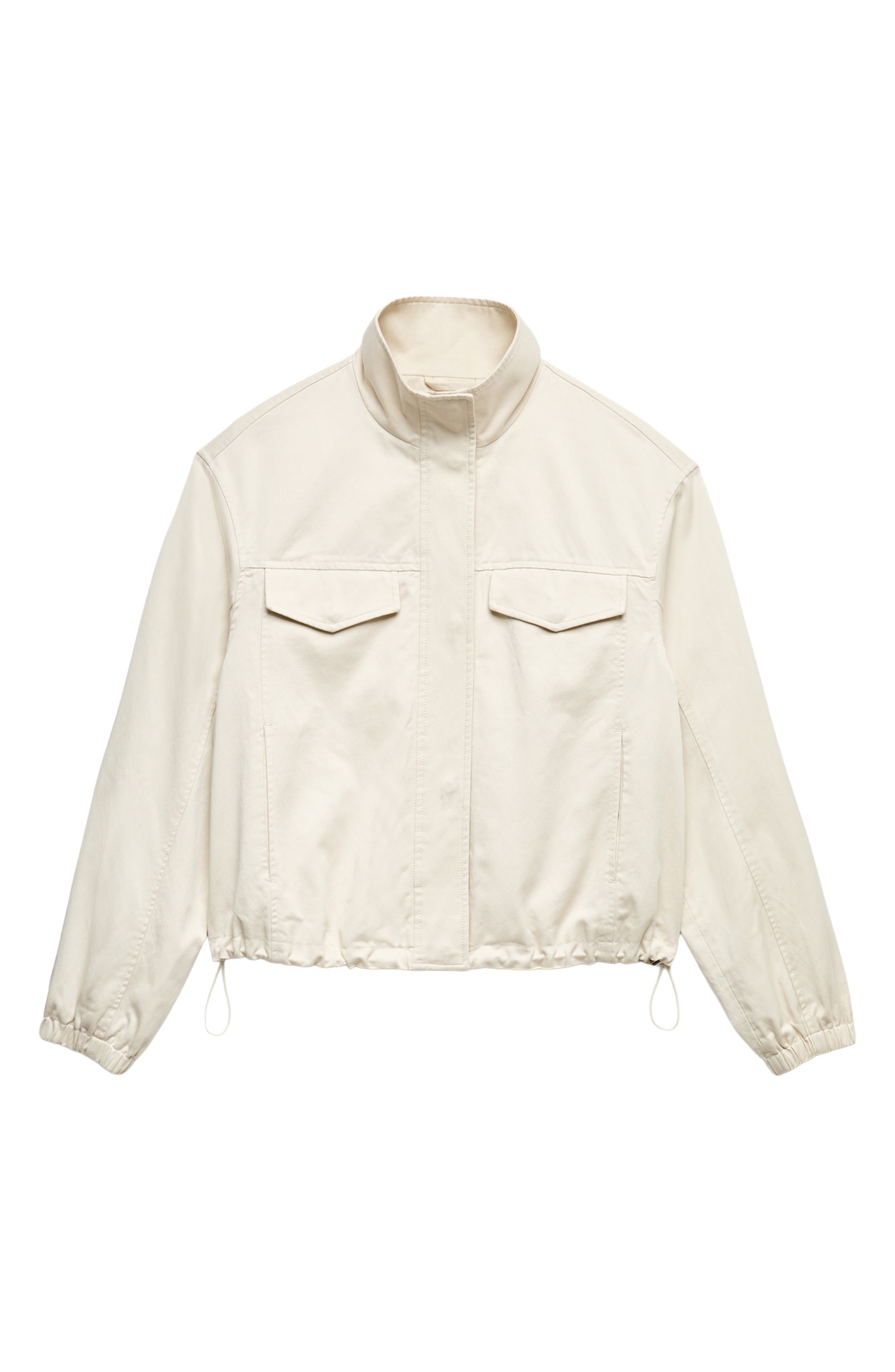 Crop Cotton Blend Twill Utility Jacket (Women) | Nordstrom