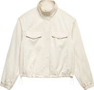 PER UNA BY M&S Crop Cotton Blend Twill Utility Jacket