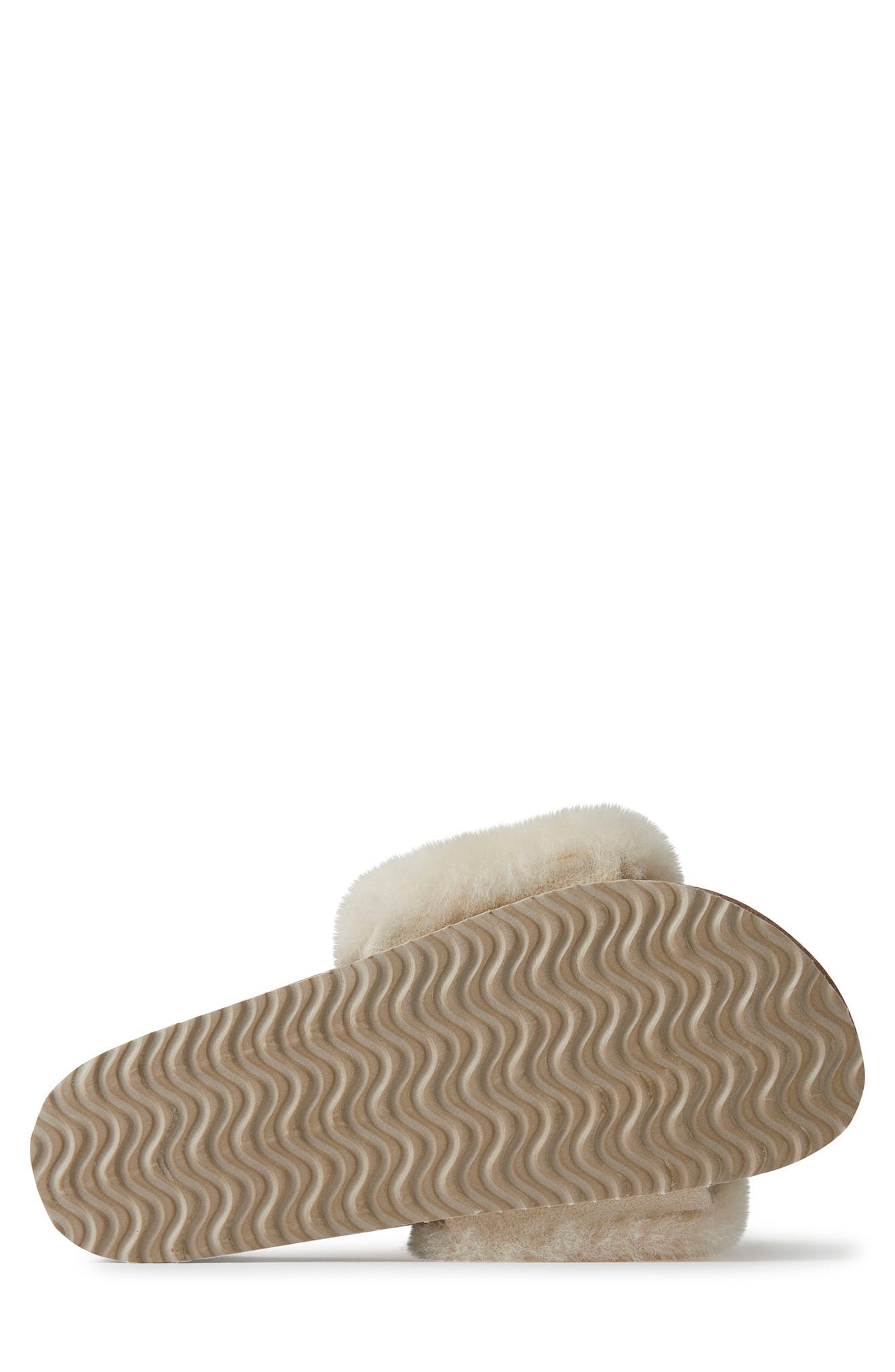 Canberra Genuine Shearling Slipper, Alternate, color, NATURAL