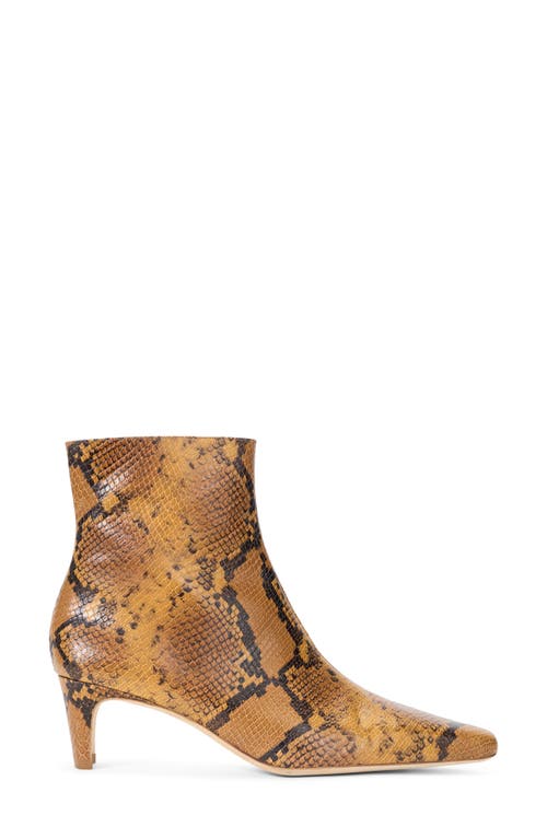 Staud Wally Snakeskin Embossed Bootie In Animal Print