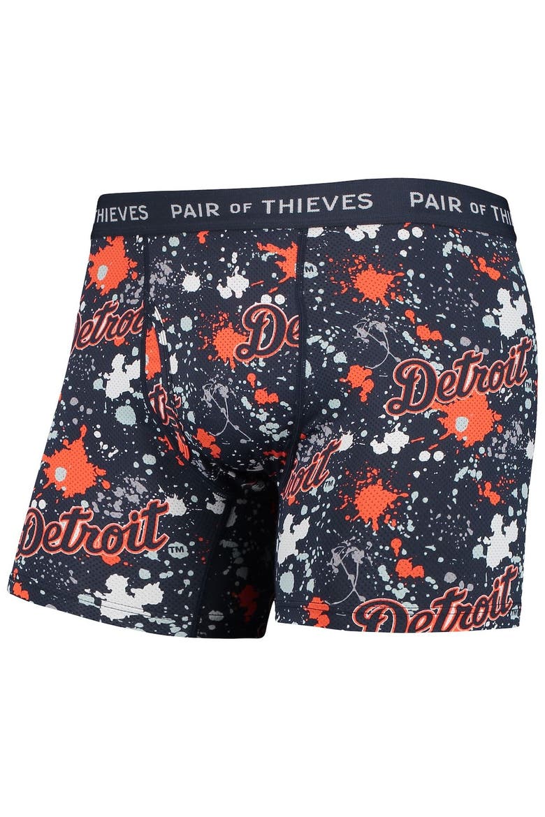 Men's Pair of Thieves Orange/Navy Detroit Tigers Super Fit 2-Pack Boxer Briefs Set, Alternate, color, Orange