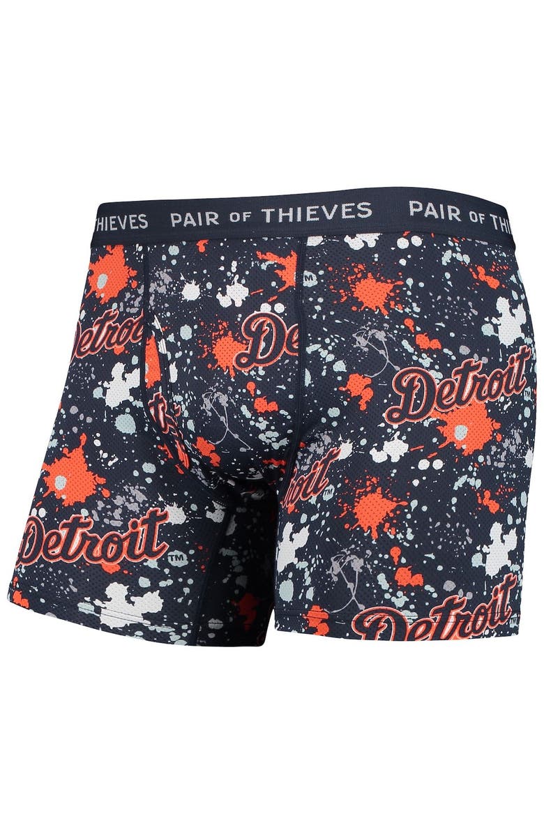 Pair of Thieves Men's Pair of Thieves Orange/Navy Detroit Tigers Super Fit 2-Pack Boxer Briefs Set, Alternate, color, Orange
