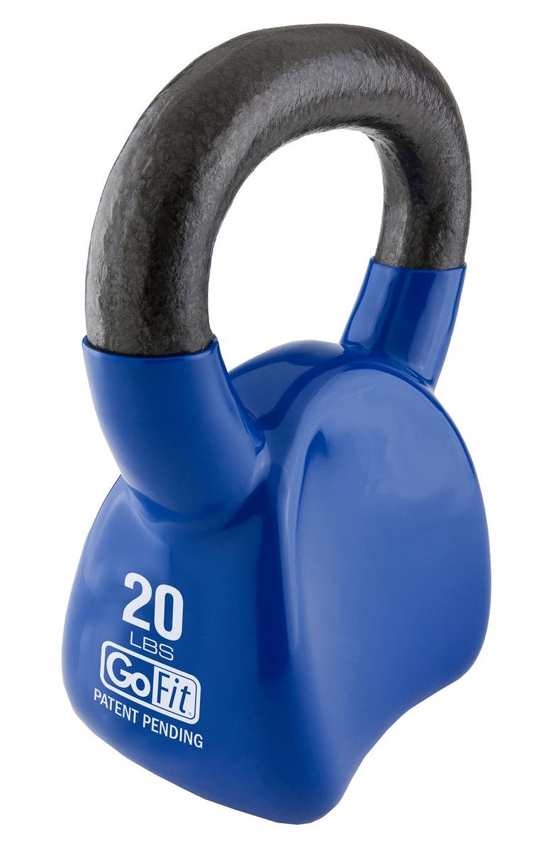 GoFit Contour Vinyl Kettlebell with DVD, Main, color, 
