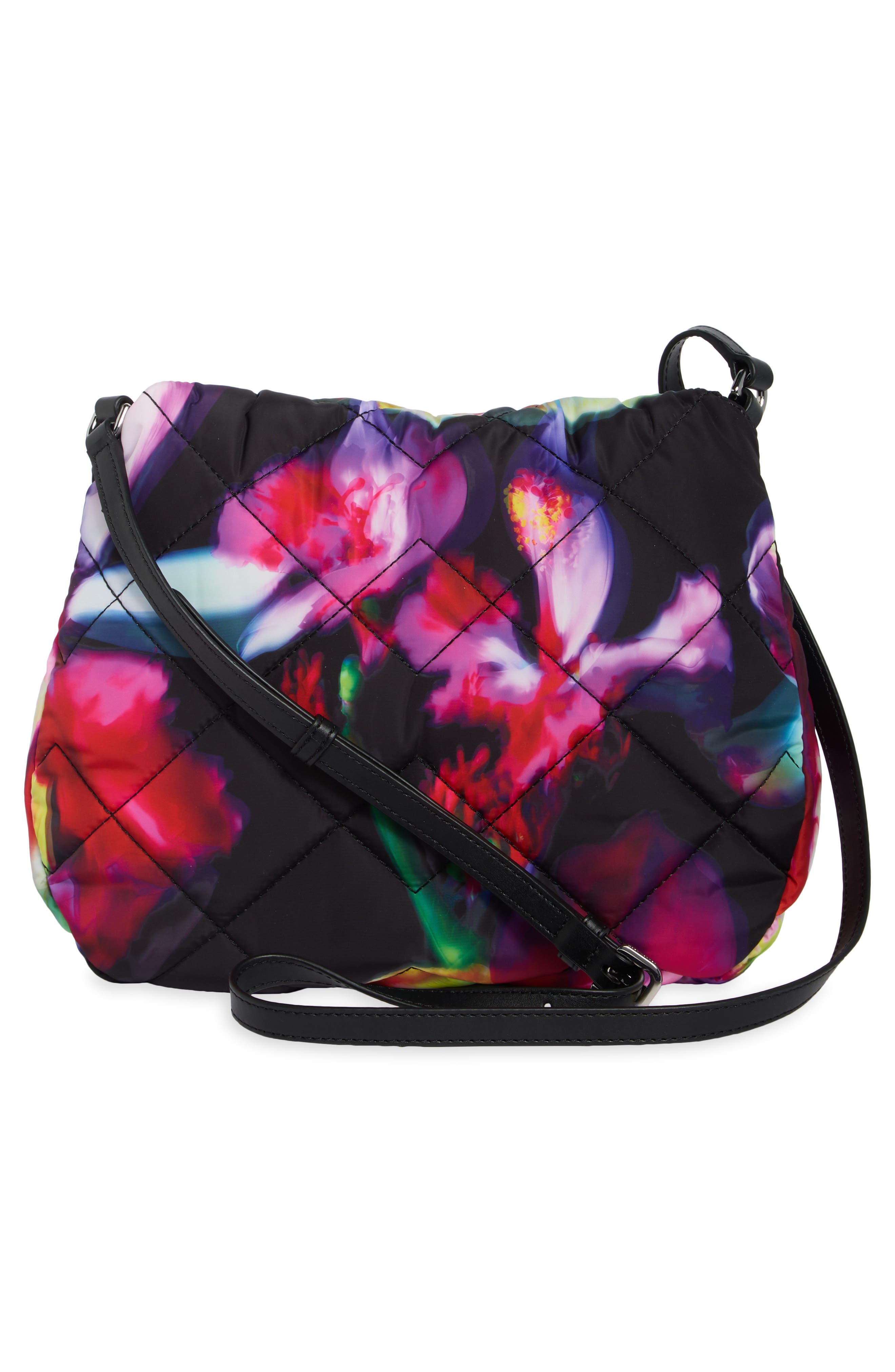 The Quilted Messenger Bag Crossbody, Alternate, color, BLACK MULTI