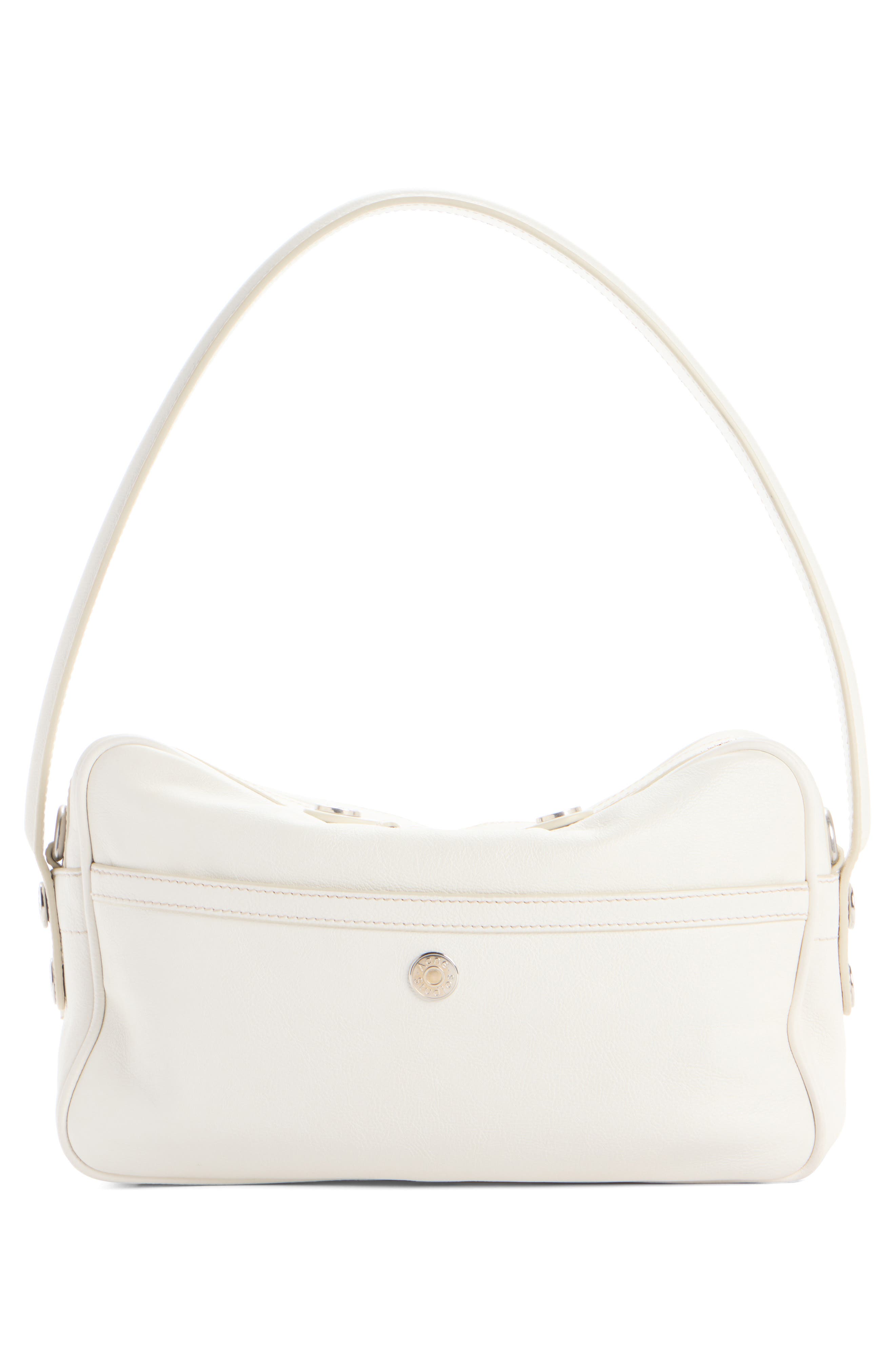 Small Camero Leather Shoulder Bag, Alternate, color, CREAM WHITE
