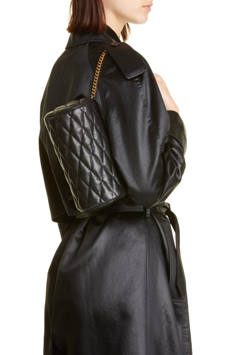 Saint Laurent Medium Sade Quilted Leather Tube Bag, Alternate, color,