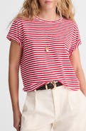 Madewell Stripe Boxy Crop Slub T-Shirt