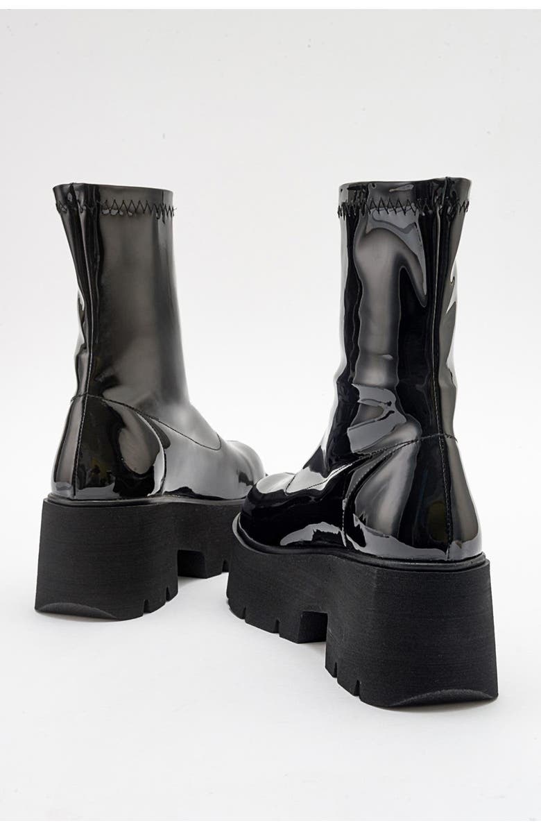 Prologue Shoes Ovil Platform Zip Boot, Alternate, color, Black Patent