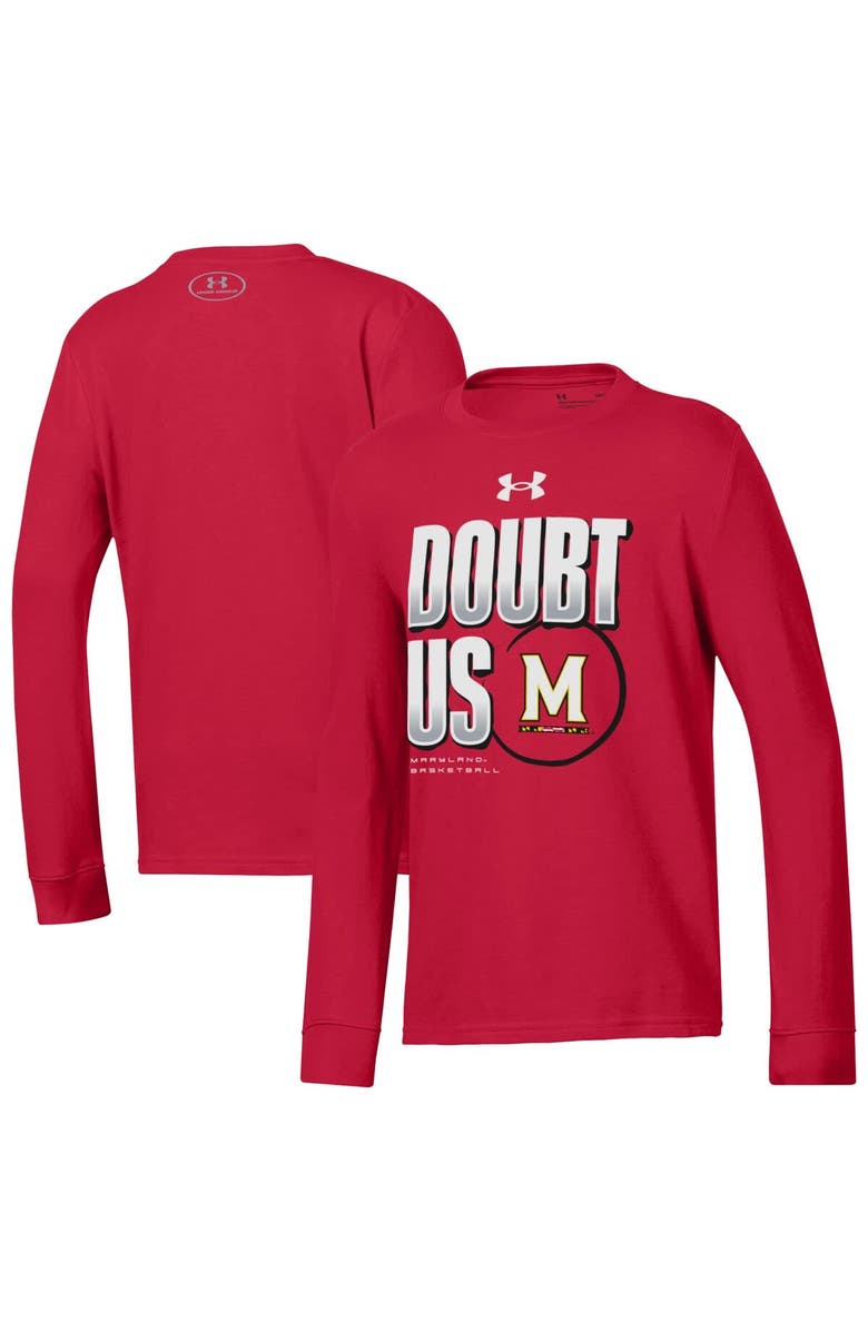 Under Armour Youth Under Armour  Red Maryland Terrapins March Madness Unity Long Sleeve T-Shirt, Alternate, color, 