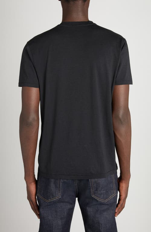 Tom Ford Short Sleeve Lyocell & Cotton Crewneck T-shirt