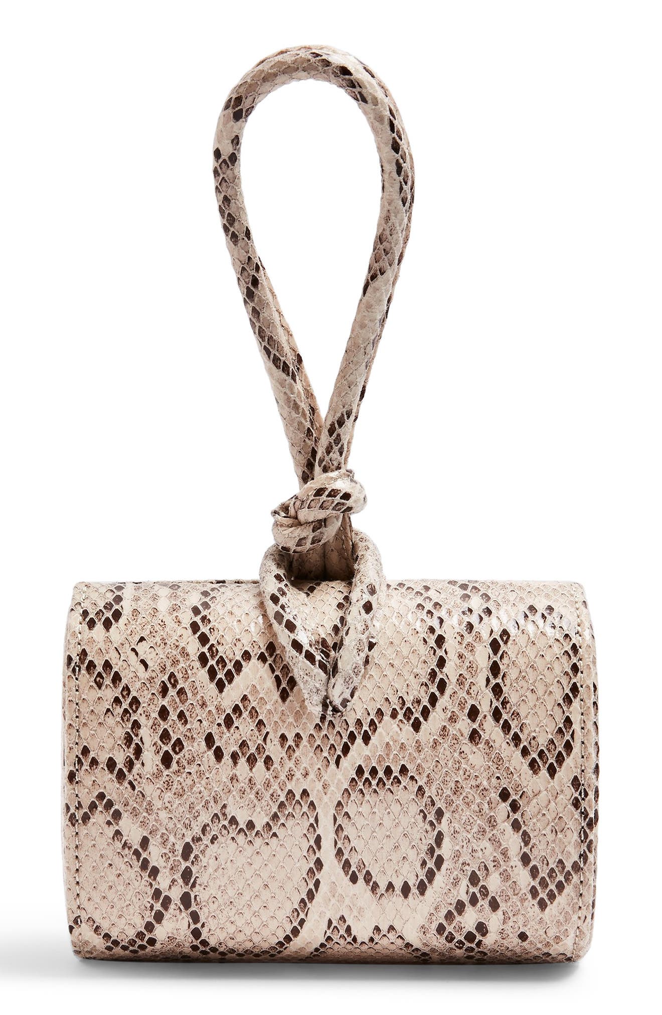 Topshop Grande Snakeprint Grab Bag, Main, color, 