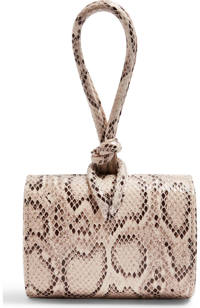 Topshop Grande Snakeprint Grab Bag, Main, color,
