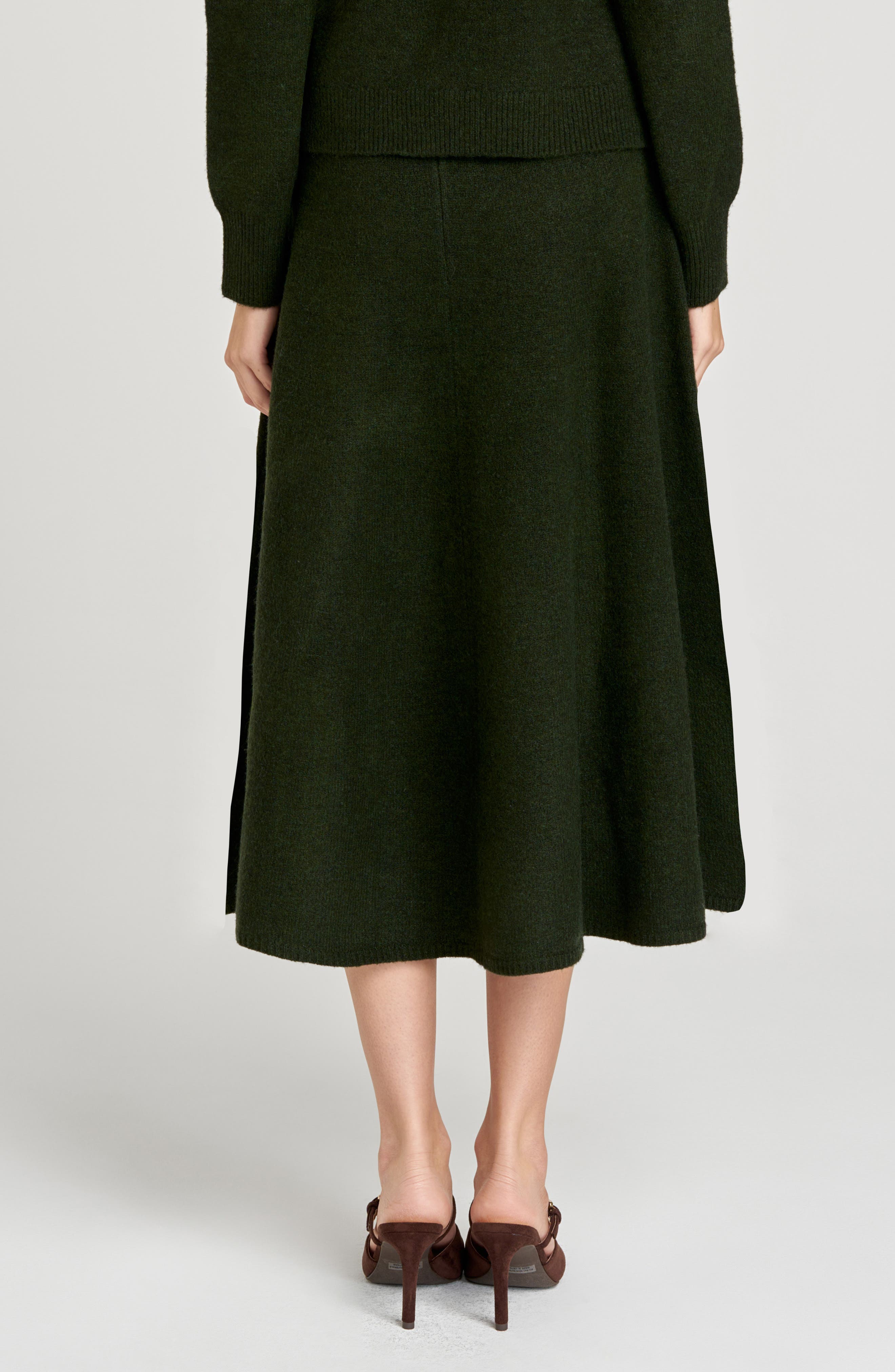 Kayla A-Line Knit Midi Skirt - image 4