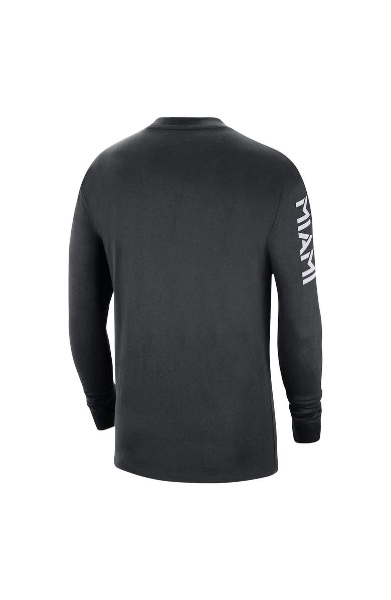Jordan Brand Men's Jordan Brand Black Miami Heat Courtside Max 90 Vintage Wash Statement Edition Long Sleeve T-Shirt, Alternate, color, Black