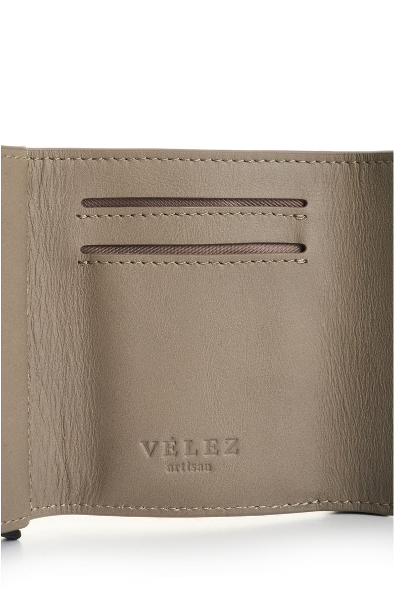 Velez Garry Tech Leather Card Holder, Alternate, color, Grey