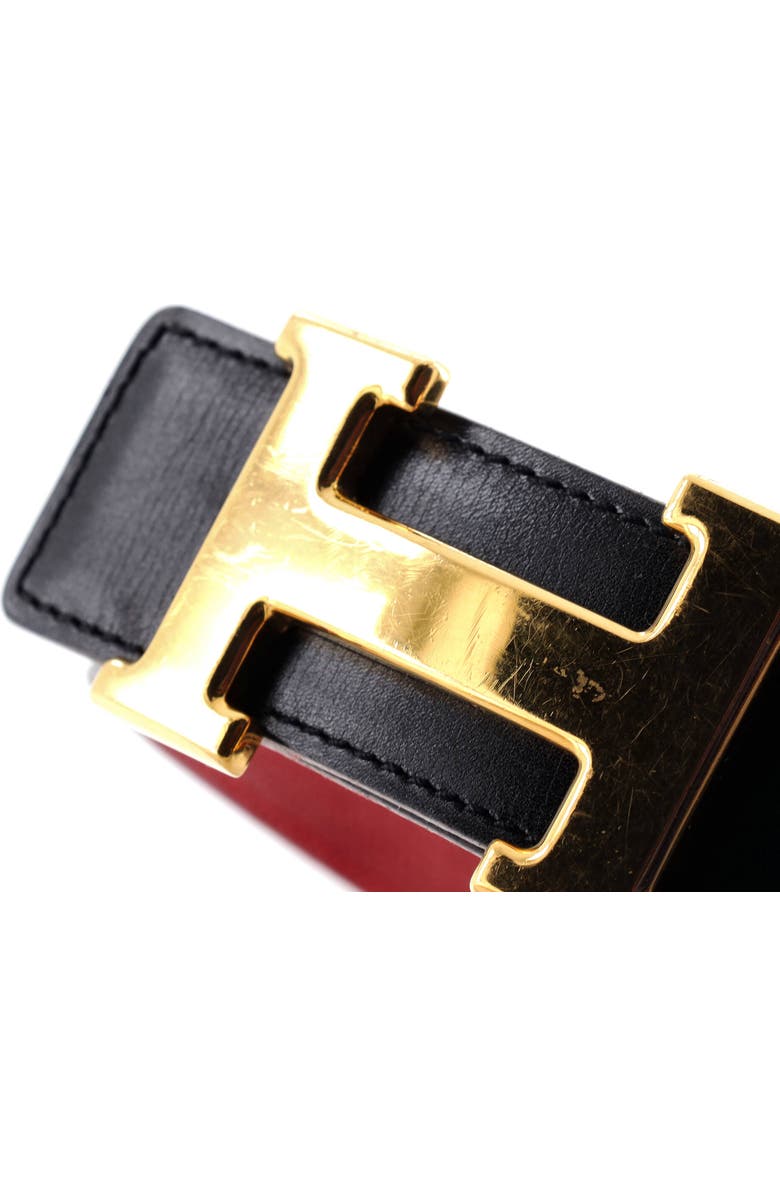 Pre-Owned Hermes Constance Reversible Belt Leather Medium, Alternate, color, Black