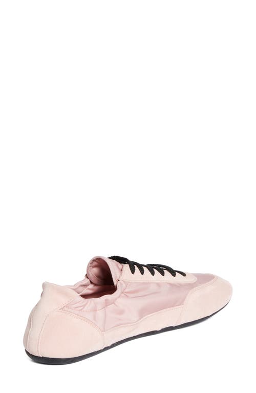 Prada Collapse Mixed Media Low Top Sneaker In Pesco