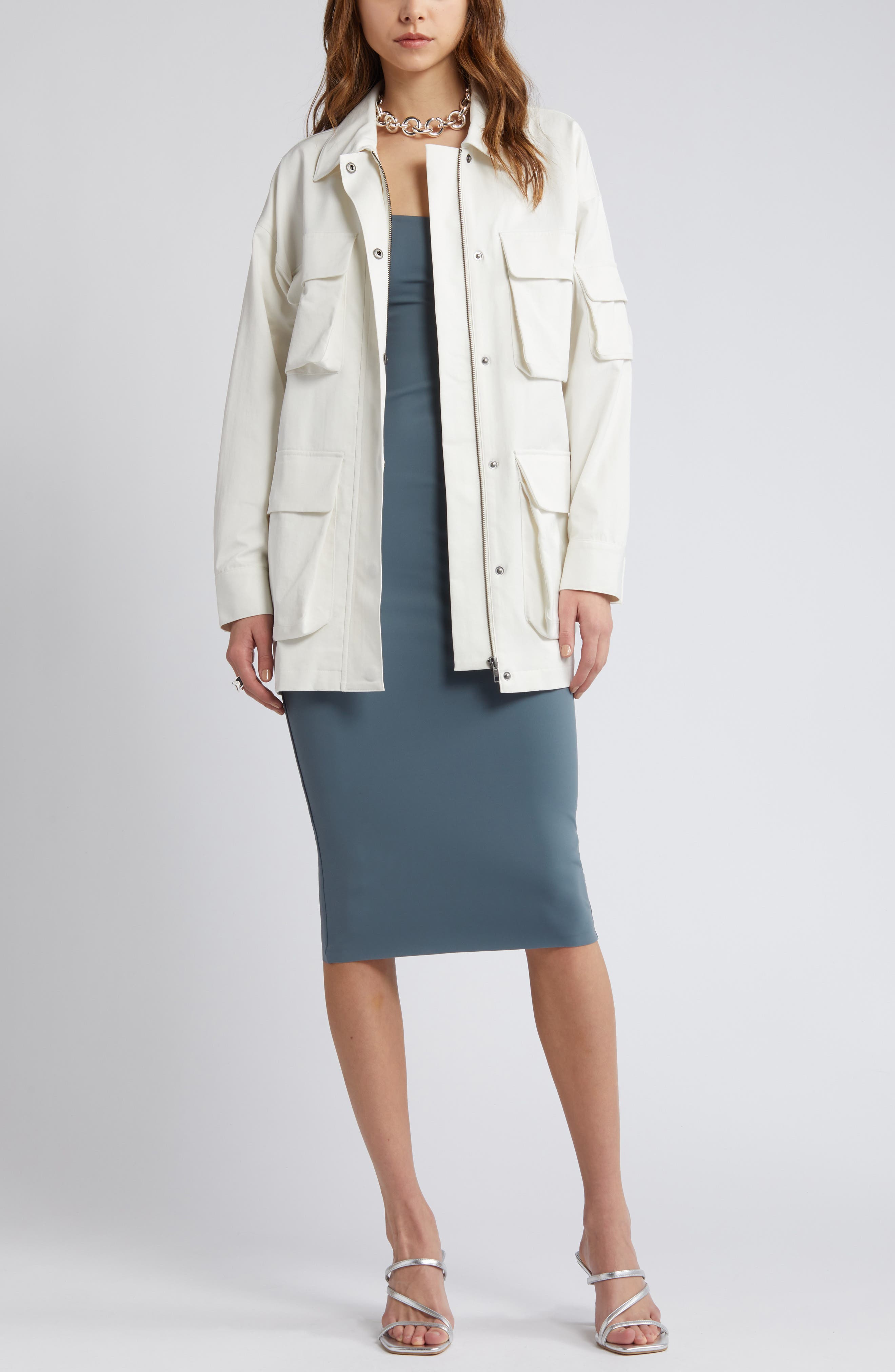 Oversize Twill Utility Jacket