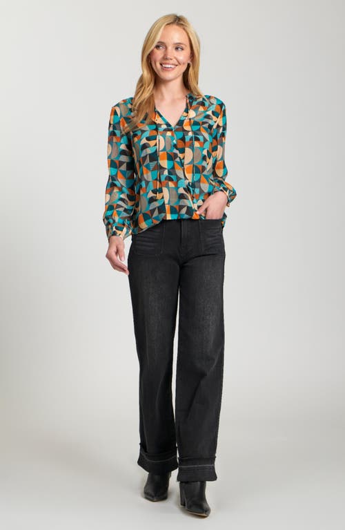 Apny Printed Top In Blue