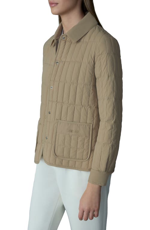 Mackage Dulcia Quilted Down Jacket In Light Camel