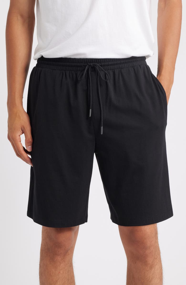 Nordstrom Cotton & Tencel<sup>®</sup> Modal Lounge Shorts, Main, color, Black
