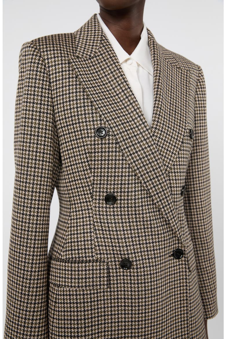 Double Breasted Jacquard Knit Jacket, Alternate, color, PINK BLACK