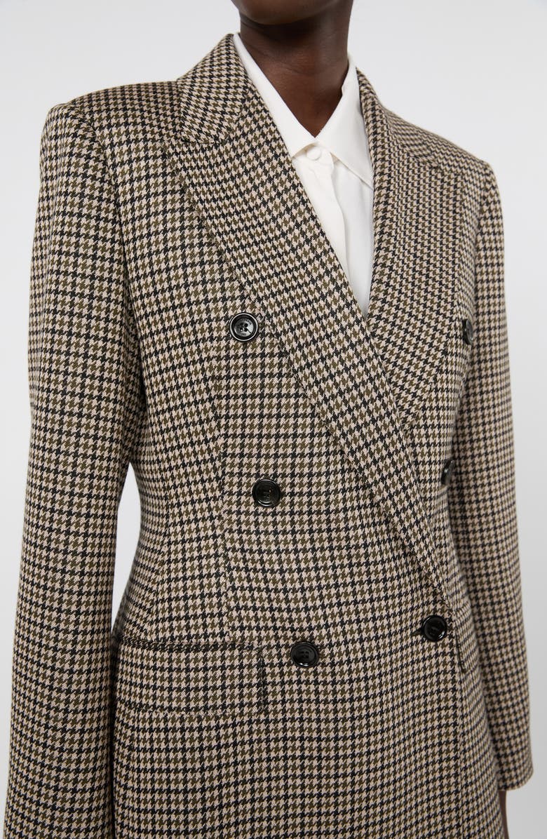 Max Mara Double Breasted Jacquard Knit Jacket, Alternate, color, Pink Black