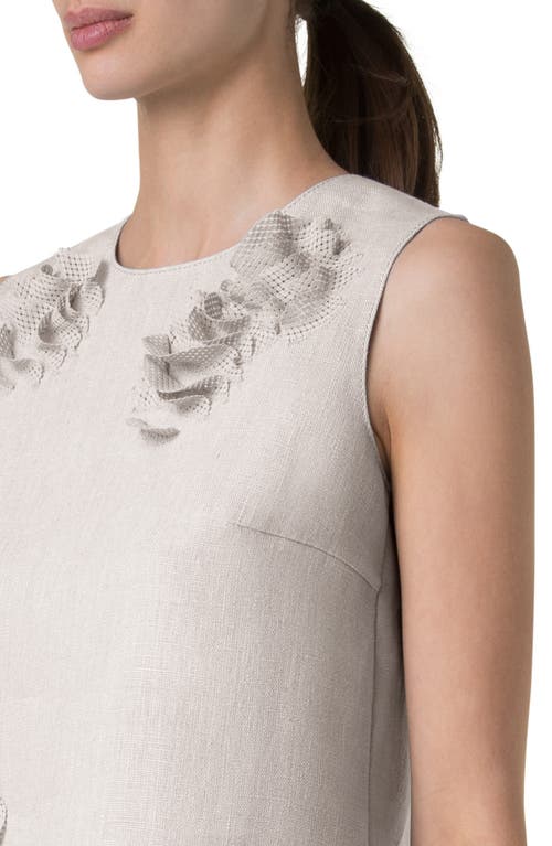 Akris Punto 3d Carnation Linen Tank In Chalk