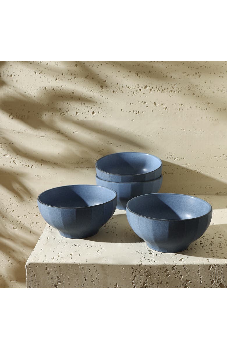 Stone Lain Rio Stoneware 4-Piece Bowl Set, Alternate, color, Blue