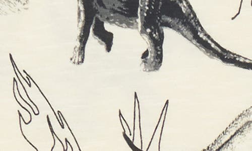 Hatley Kids' Dino Extinction Fitted Two-piece Pajamas In Natural