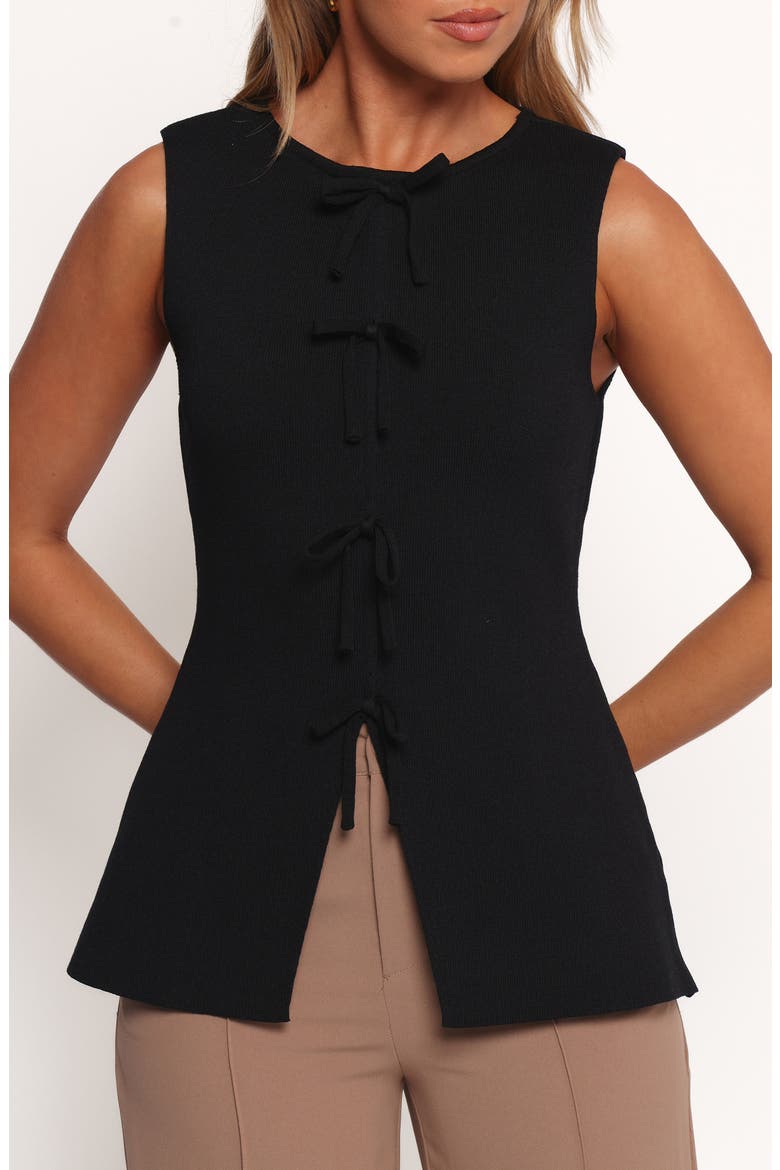 Milani Bow Front Sweater Tank, Alternate, color, BLACK