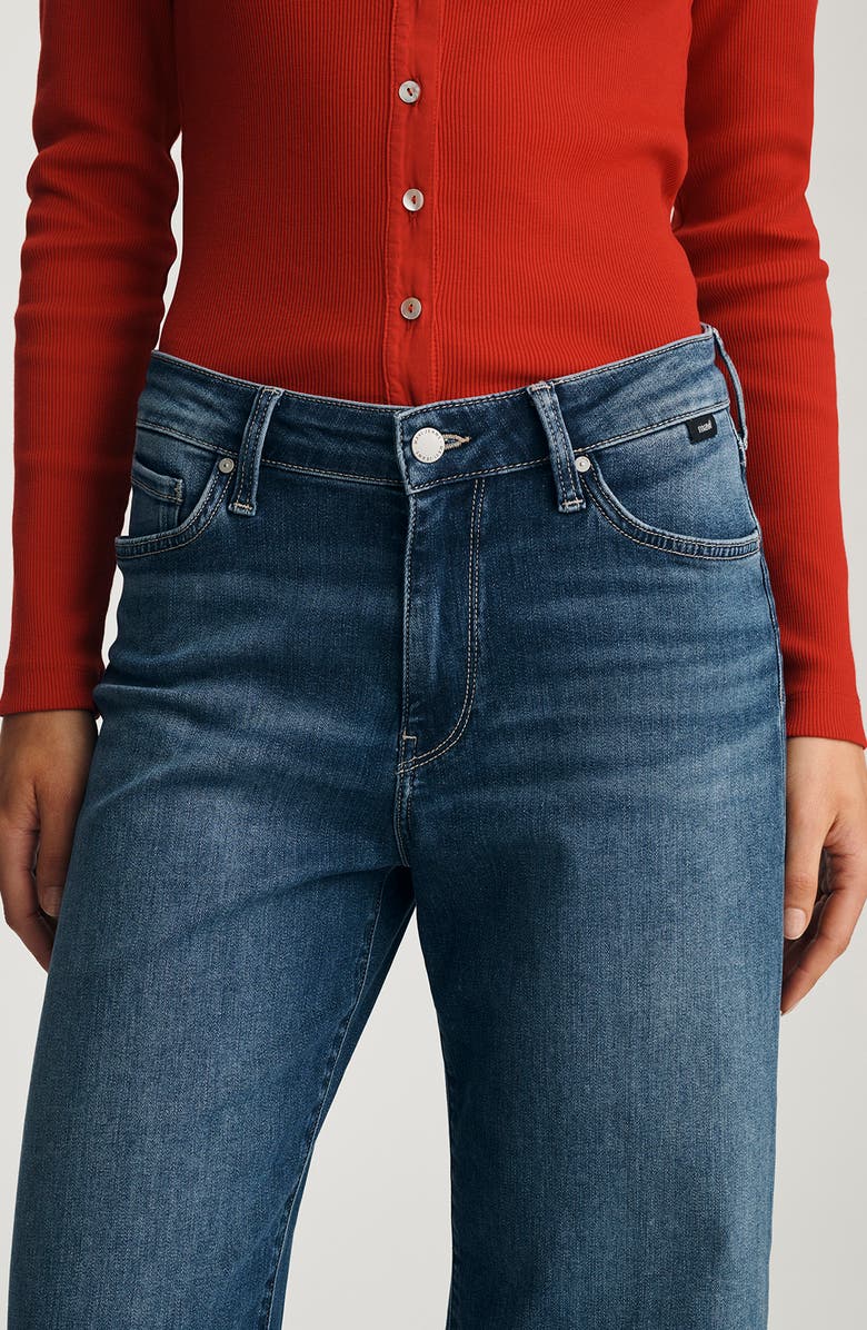 Mavi Jeans Paloma Mid Rise Wide Leg Jeans, Alternate, color, Dark Brushed Feather