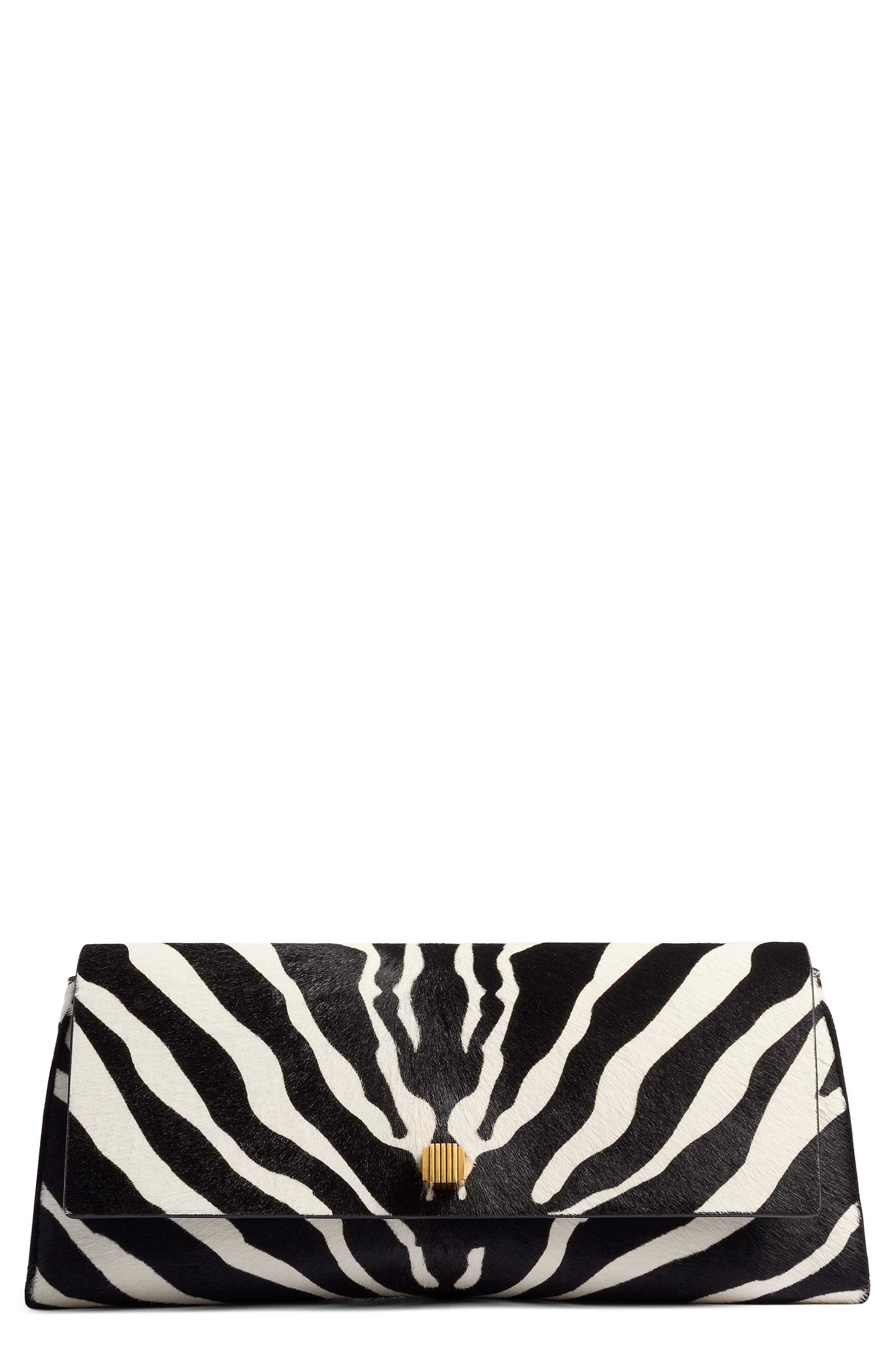 Khaite Audrey Genuine Calf Hair Clutch, Main, color, 