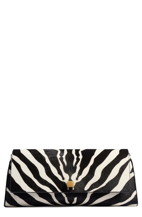 Audrey Genuine Calf Hair Clutch