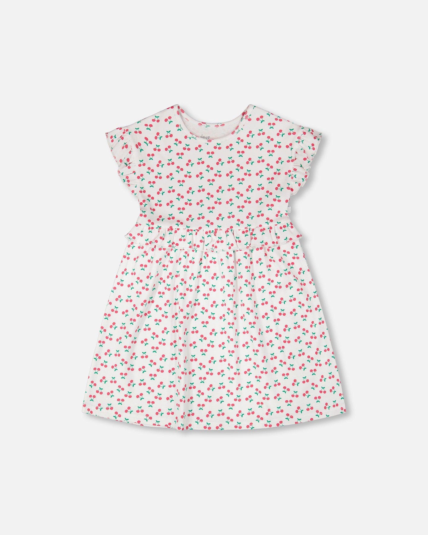 selected White with Cherry Print
