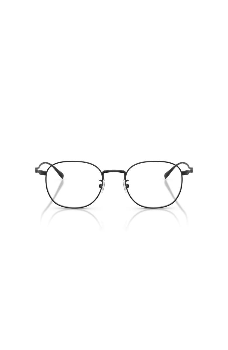 Brooks Brothers 50mm Round optical glasses, Alternate, color, Black