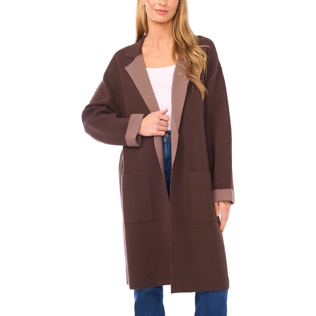 Halogenr Halogen(r) Open Front Coat In Brown
