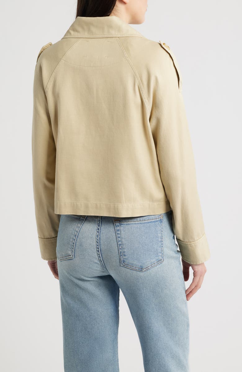 CITY BLUES Double Breasted Crop Trench Jacket, Alternate, color,