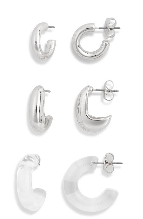 3-Pack Mixed Hoop Earrings