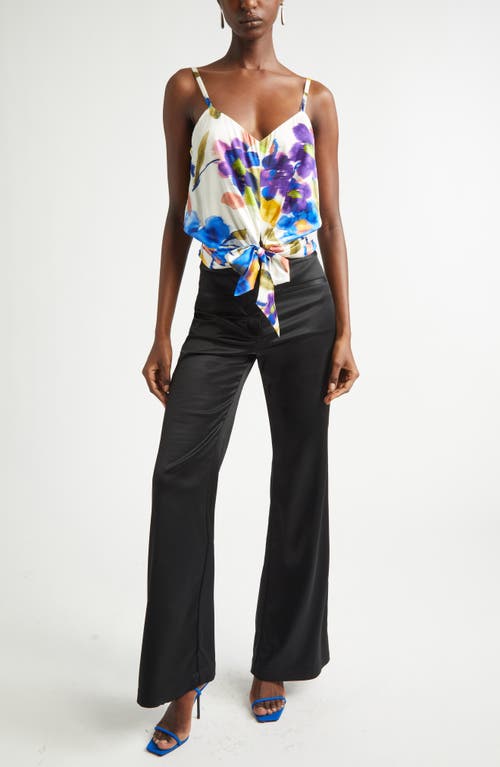 Ramy Brook Dellia Floral Print Stretch Silk Camisole In Multi
